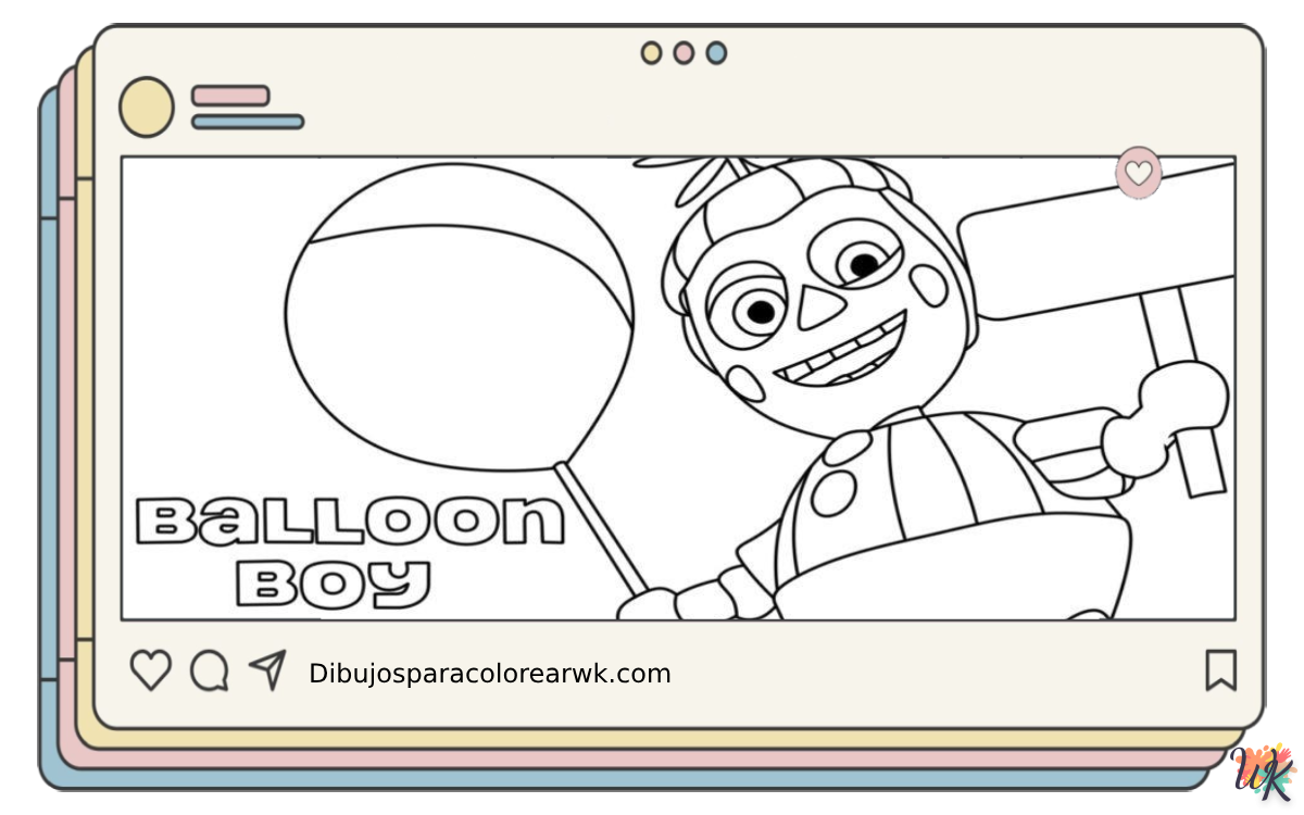 Balloon Boy 5 10 Dibujos Para Colorear Balloon Boy