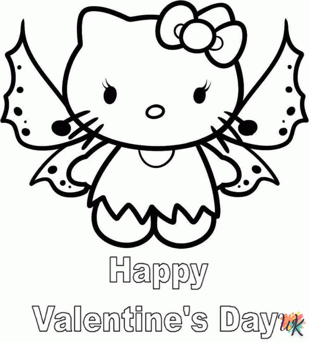 Dibujos para Colorear Hello Kitty Valentine 13