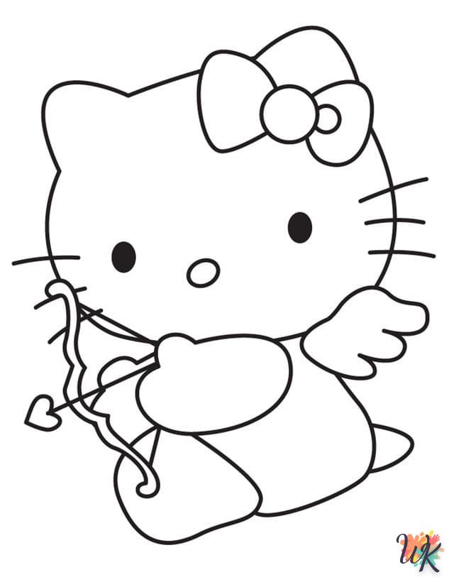 Dibujos para Colorear Hello Kitty Valentine 21