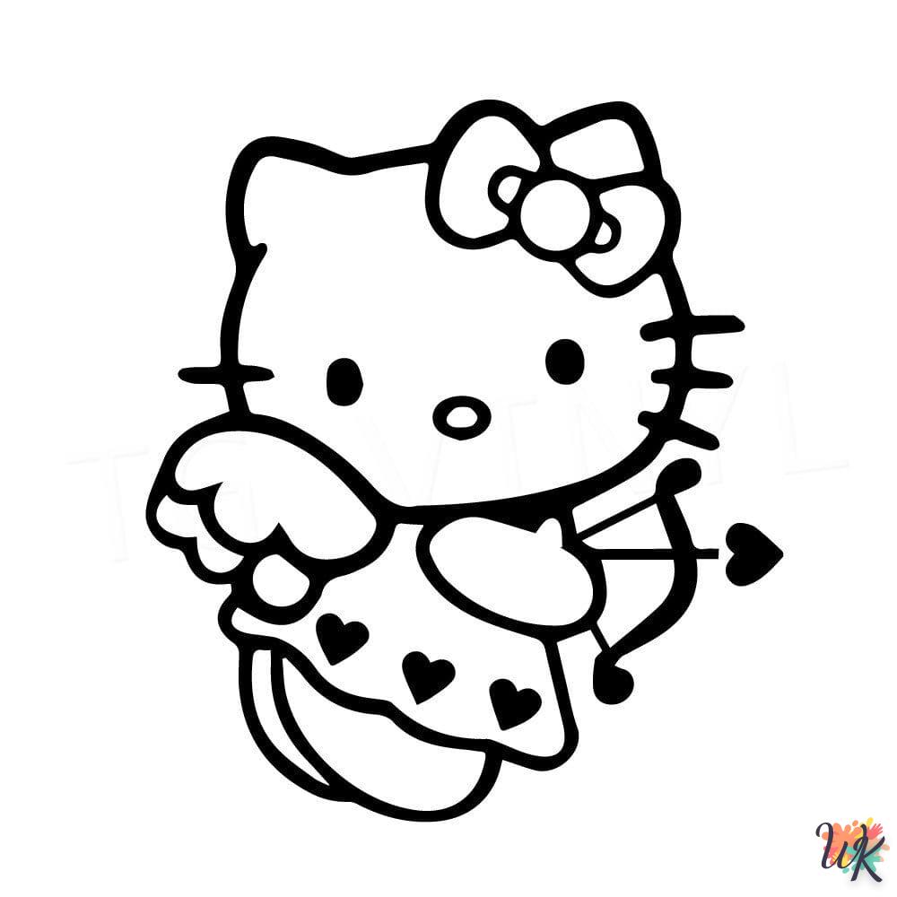 Dibujos para Colorear Hello Kitty Valentine 23