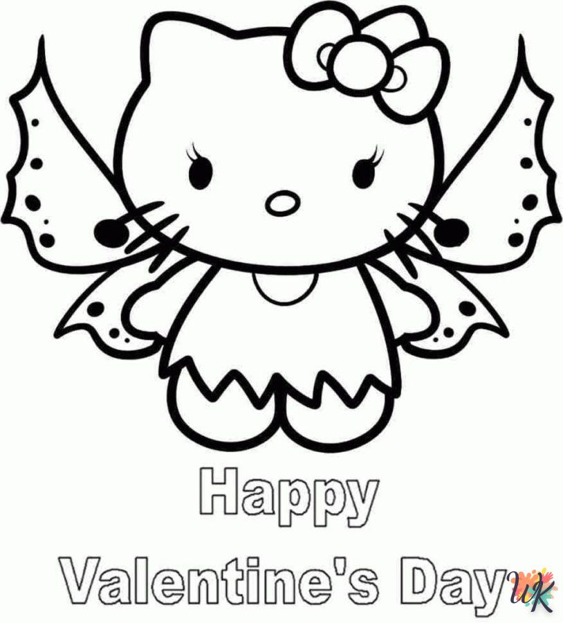 Dibujos para Colorear Hello Kitty Valentine 28