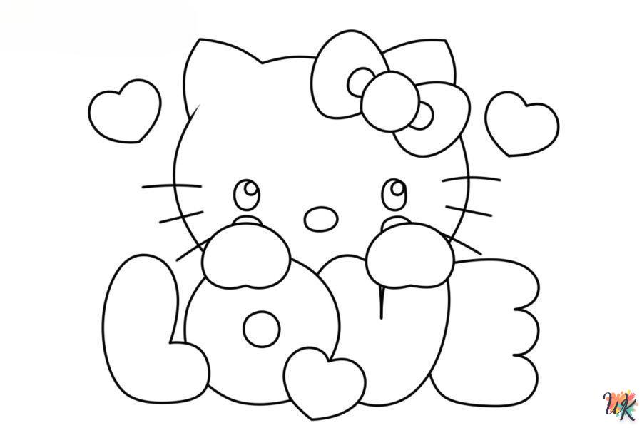 Dibujos para Colorear Hello Kitty Valentine 30