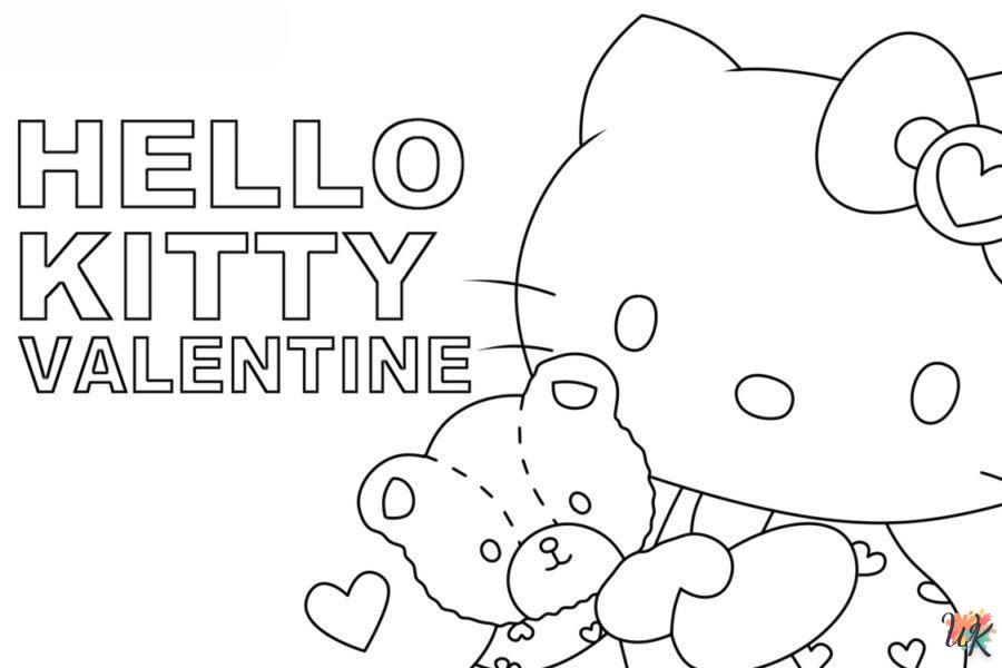 Dibujos para Colorear Hello Kitty Valentine 32