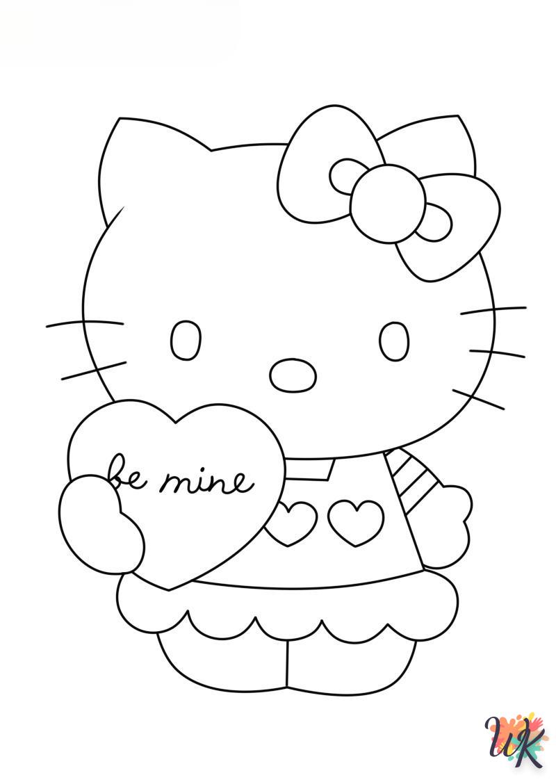 Dibujos para Colorear Hello Kitty Valentine 33