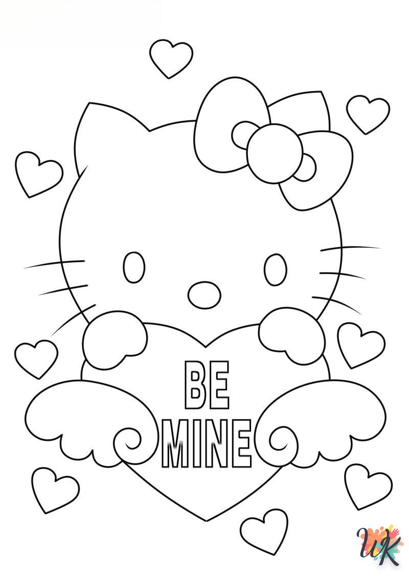 Dibujos para Colorear Hello Kitty Valentine 35