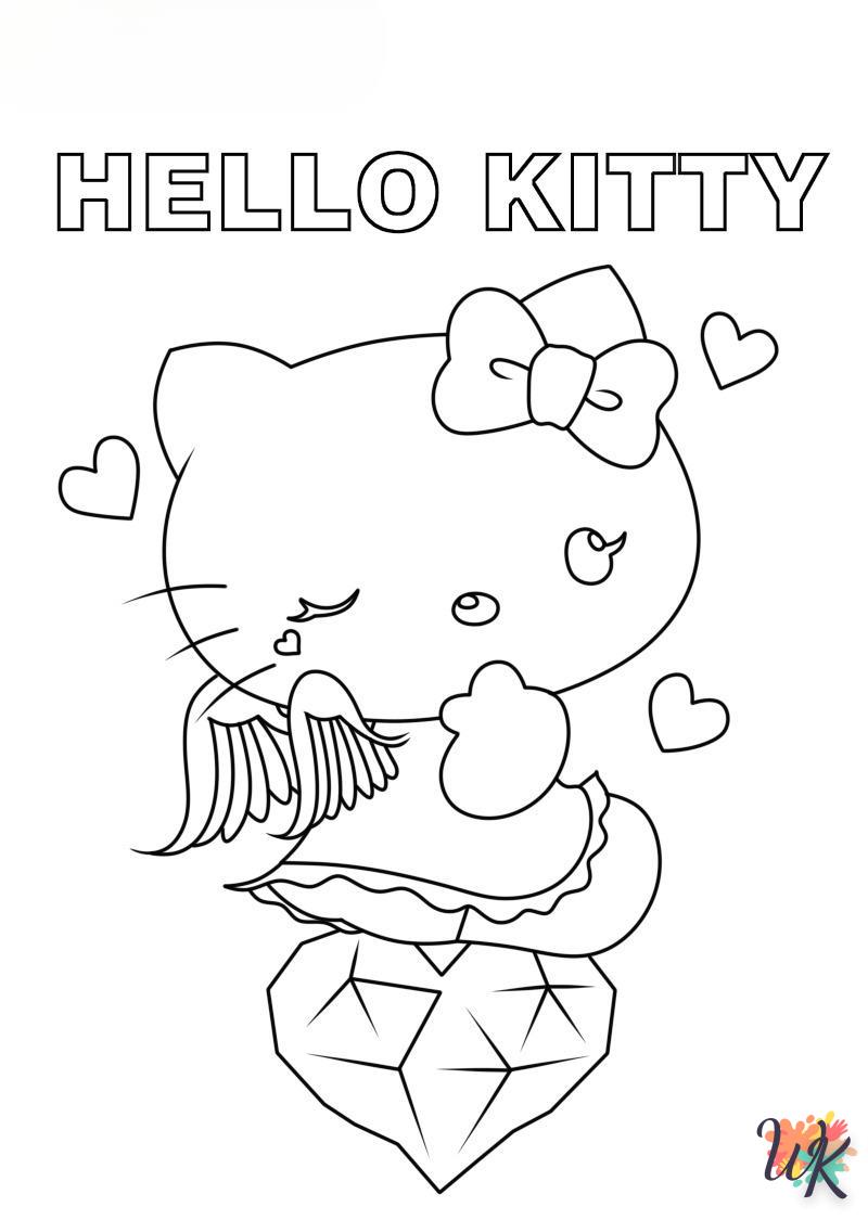 Dibujos para Colorear Hello Kitty Valentine 36