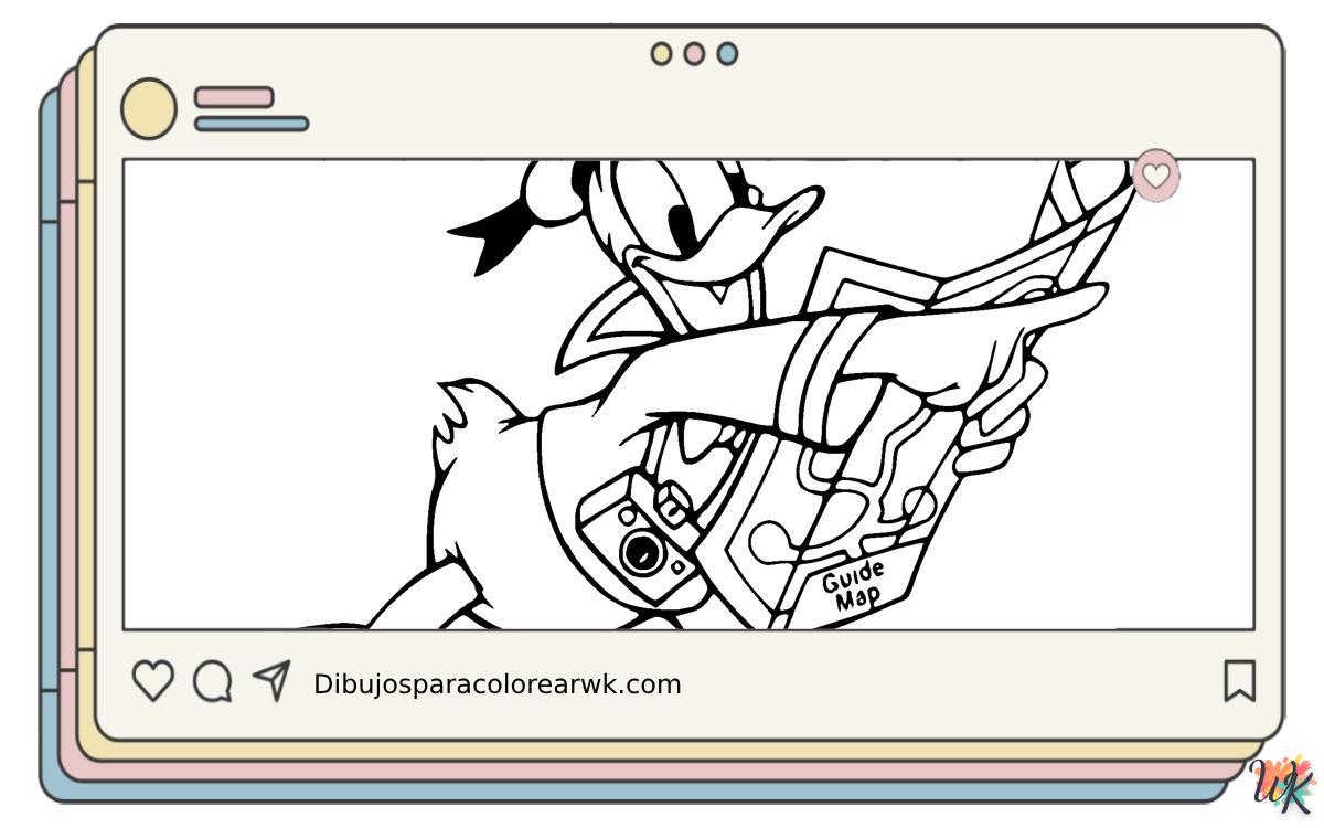 Pato Donald 4 21 Dibujos Para Colorear Pato Donald