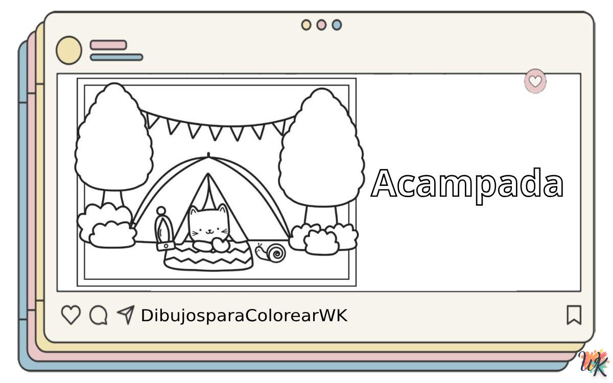 23 Dibujos Para Colorear Acampada