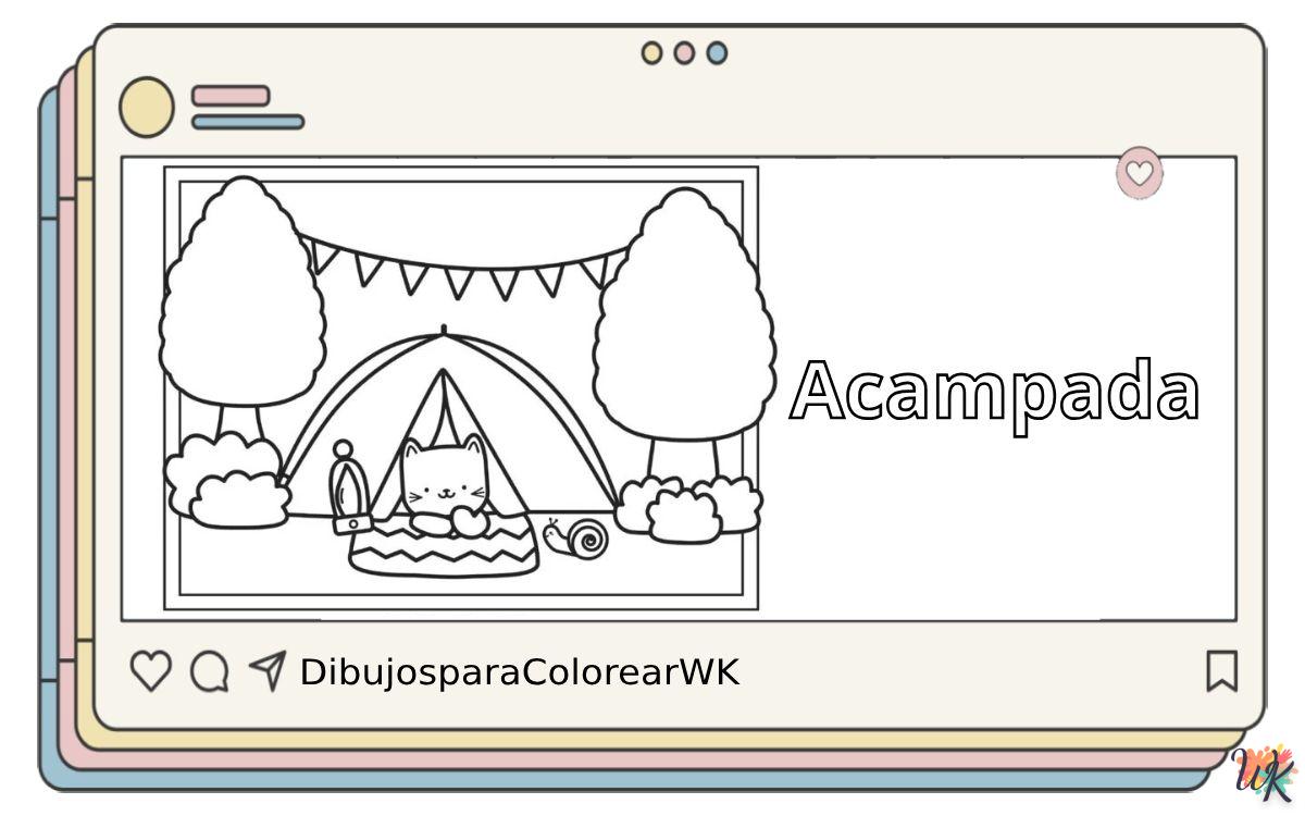 Acampada 9 23 Dibujos Para Colorear Acampada