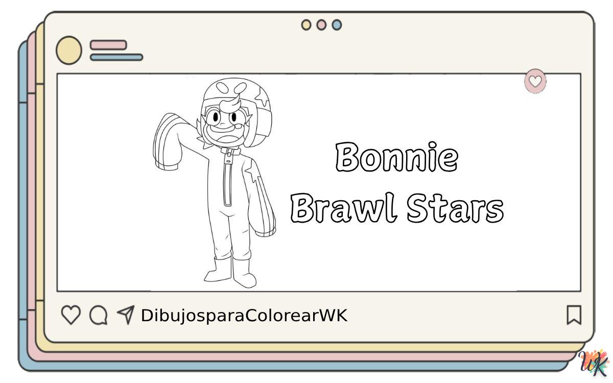 10 Dibujos Para Colorear Bonnie Brawl Stars