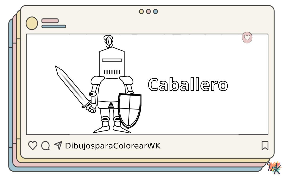 Caballero 8 130 Dibujos Para Colorear Caballero