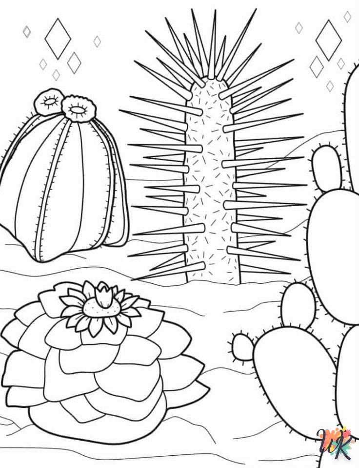 Dibujos para Colorear Cactus