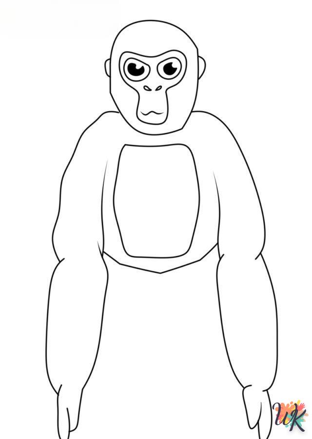 Dibujos para Colorear Gorilla Tag 14