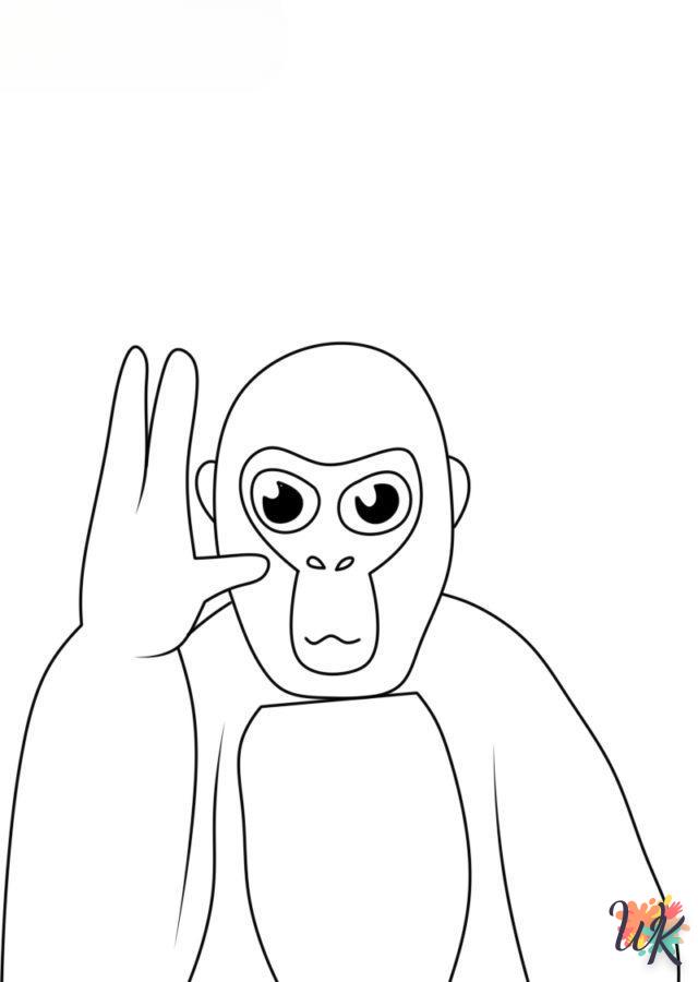 Dibujos para Colorear Gorilla Tag 15