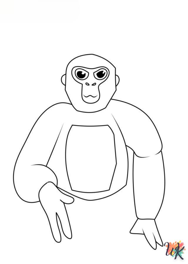 Dibujos para Colorear Gorilla Tag 16