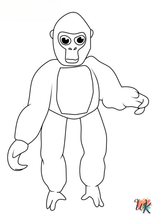 Dibujos para Colorear Gorilla Tag 17