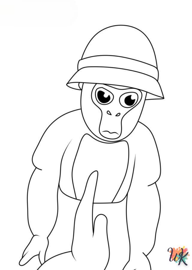 Dibujos para Colorear Gorilla Tag 19