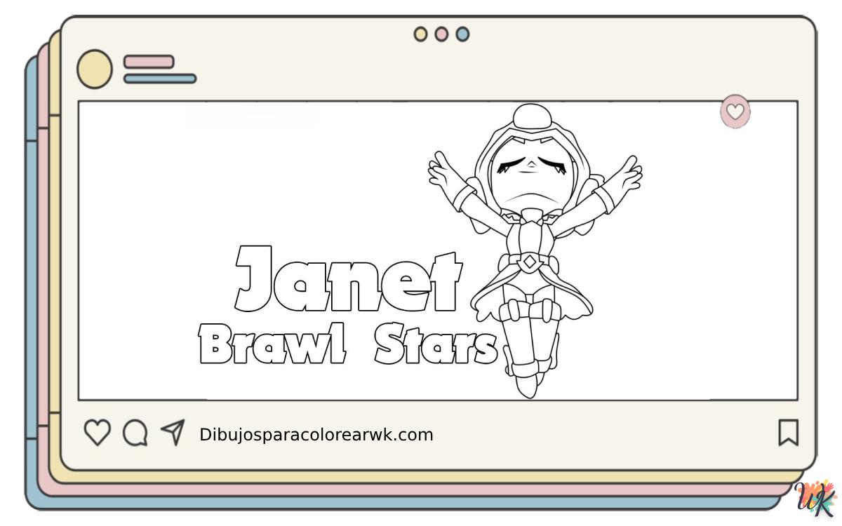 Janet Brawl Stars 6 10 Dibujos Para Colorear Janet Brawl Stars