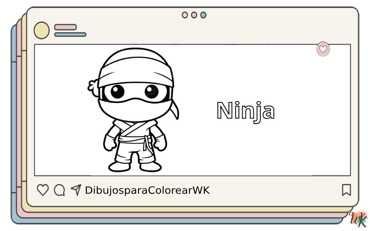 20 Dibujos Para Colorear Ninja