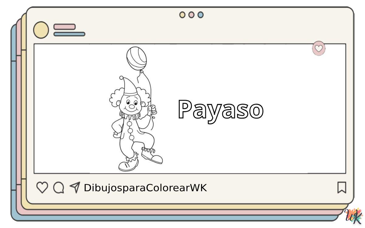 35 Dibujos Para Colorear Payaso