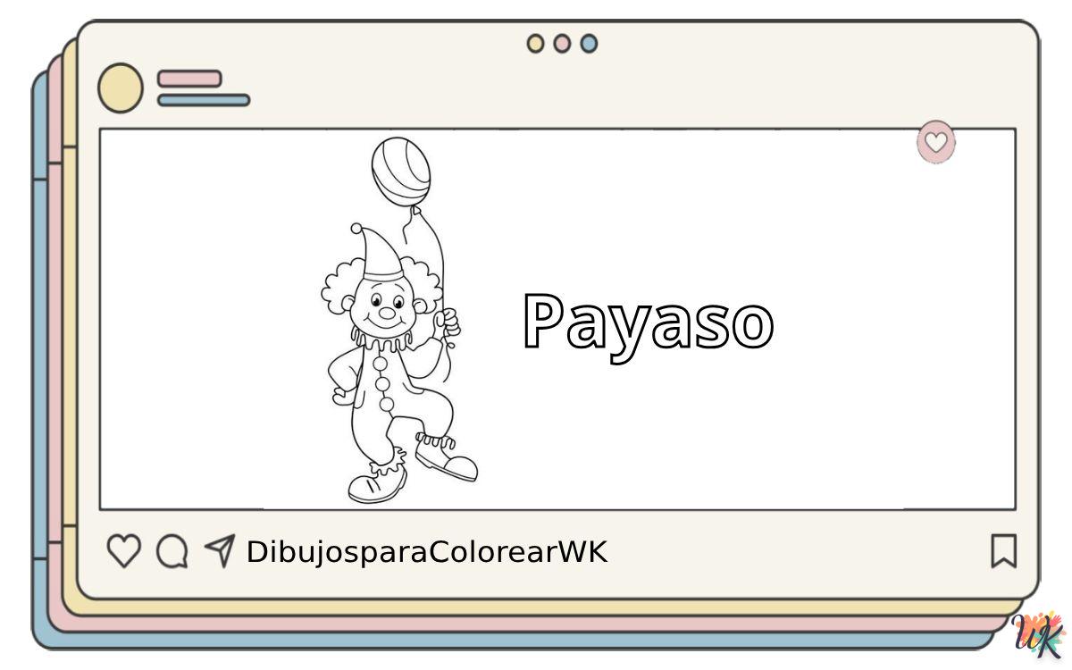 Payaso 1 35 Dibujos Para Colorear Payaso