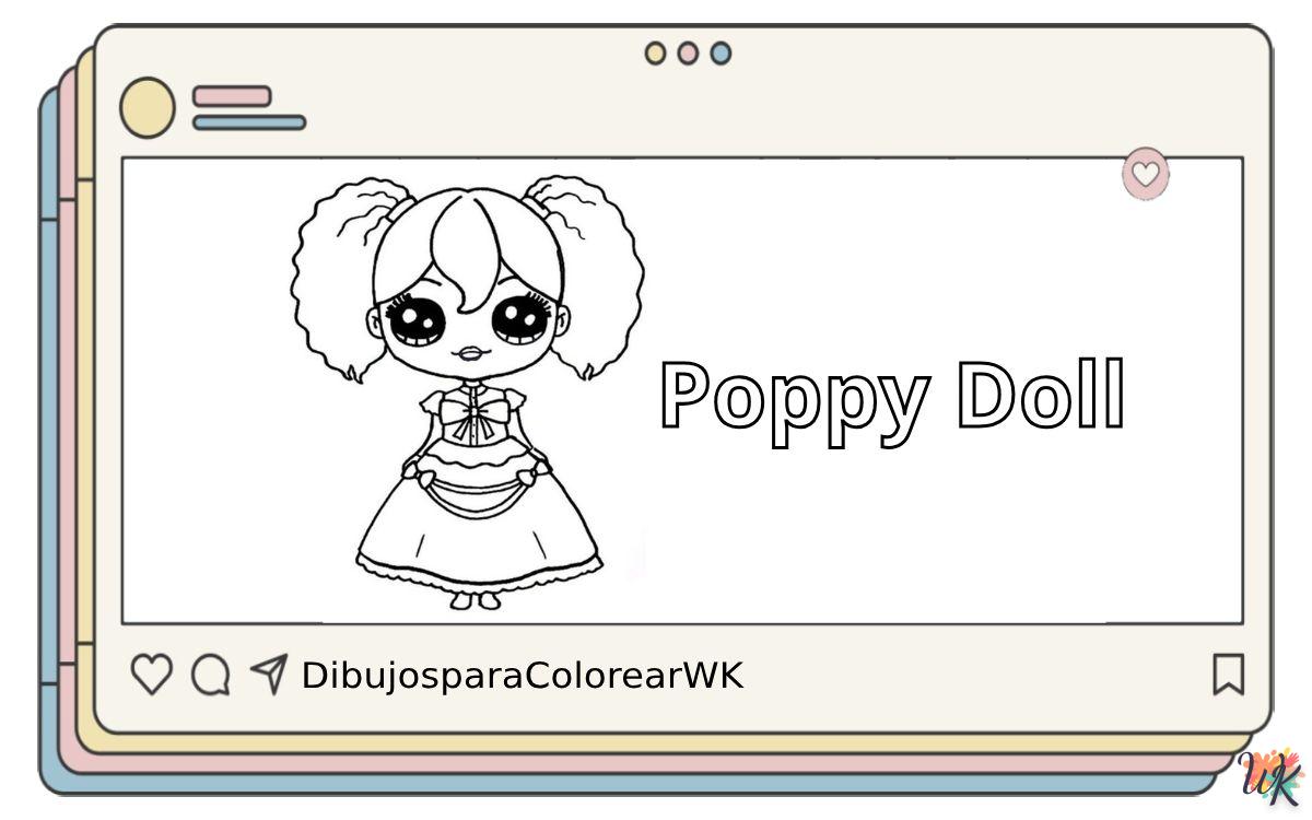 22 Dibujos Para Colorear Poppy Doll