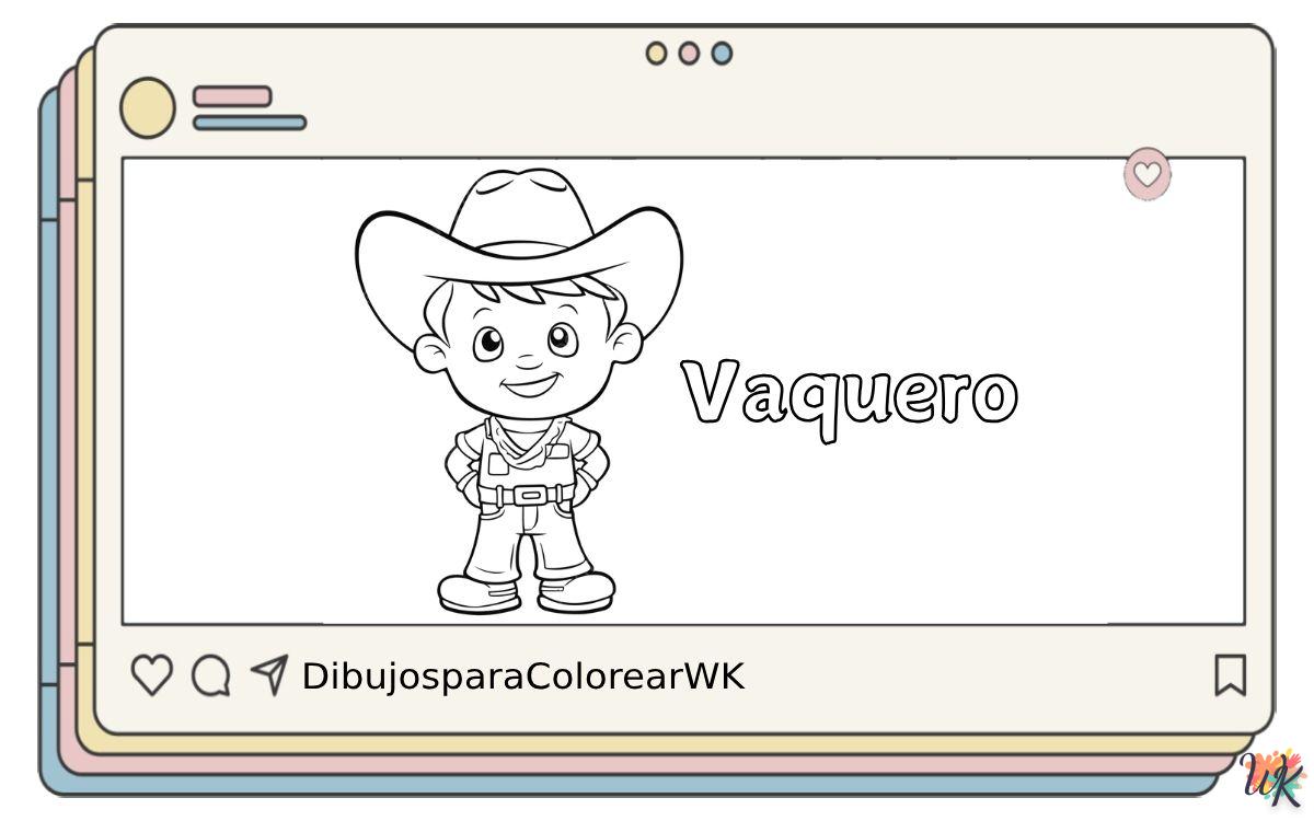 20 Dibujos Para Colorear Vaquero