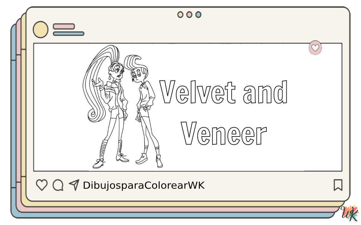 15 Dibujos Para Colorear Velvet and Veneer