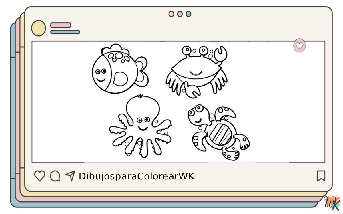 Animales marinos 3 45 Dibujos Para Colorear Animales marinos