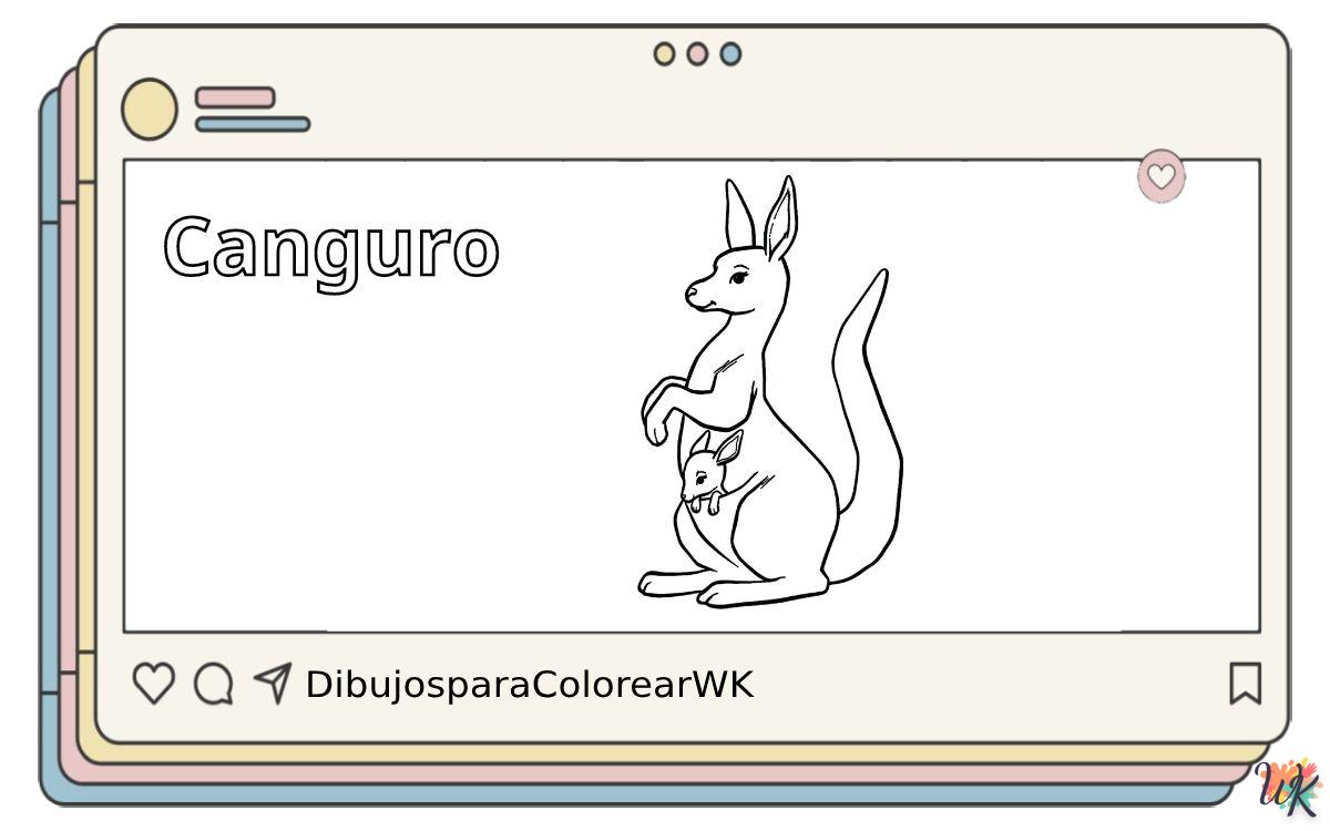 Canguro 1 14 Dibujos Para Colorear Canguro