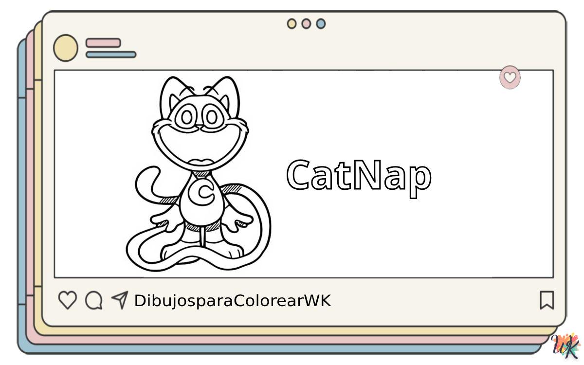 20 Dibujos Para Colorear CatNap