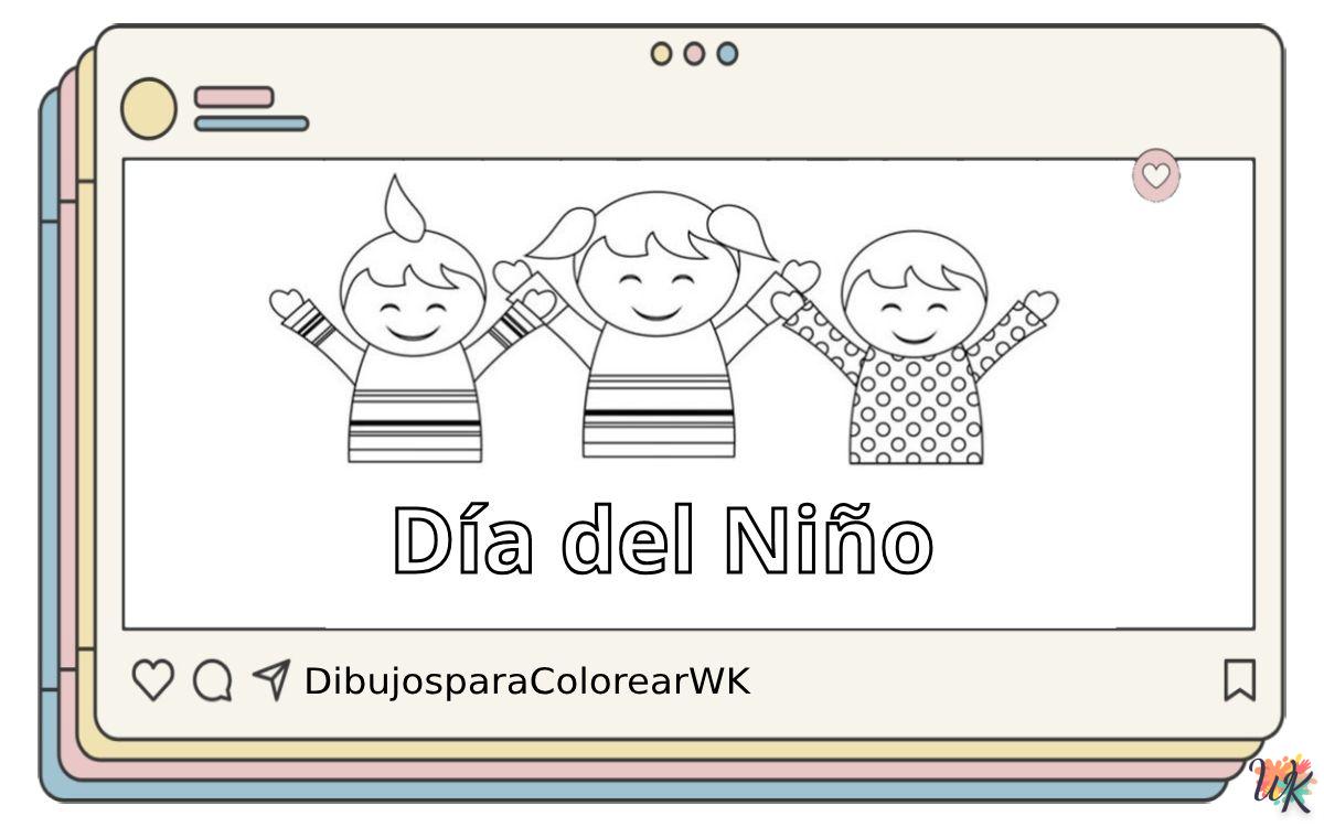 Día del Niño 10 17 Dibujos Para Colorear Día del Niño