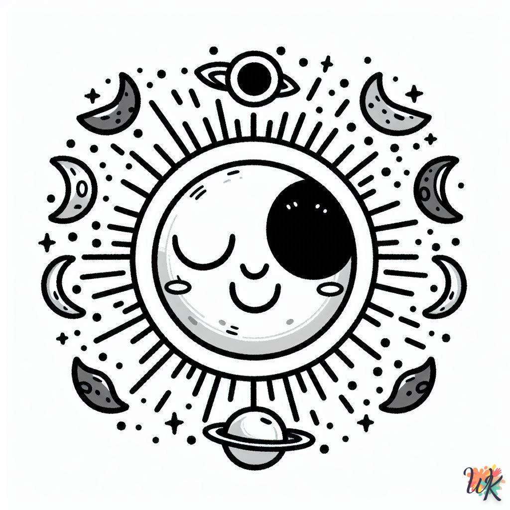 Dibujos Para Colorear Eclipse solar