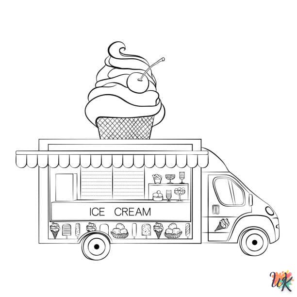 Dibujos para Colorear Camión de helados