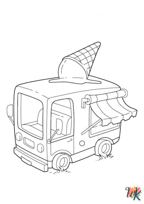 Dibujos para Colorear Camión de helados