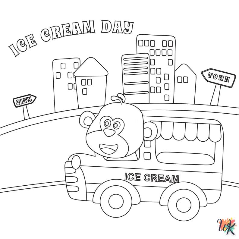 Dibujos para Colorear Camión de helados