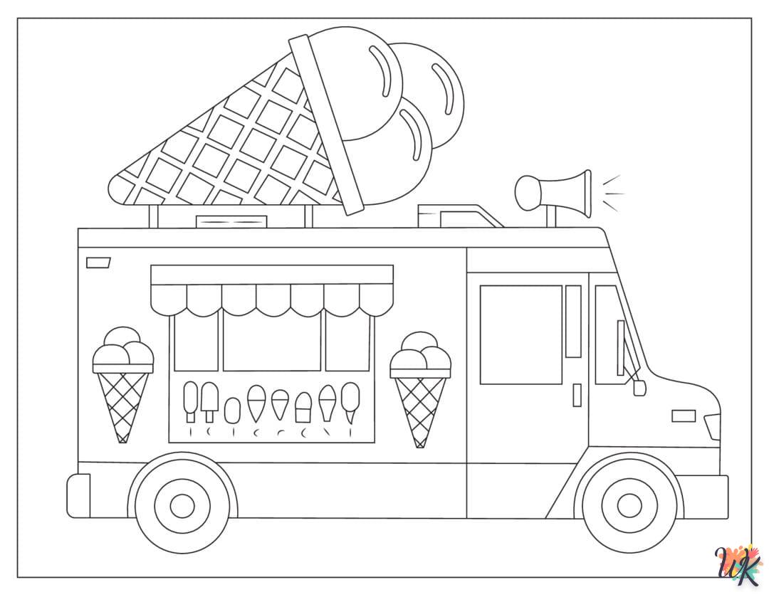 Dibujos para Colorear Camión de helados