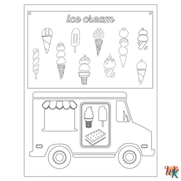 Dibujos para Colorear Camión de helados