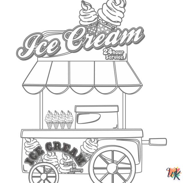 Dibujos para Colorear Camión de helados