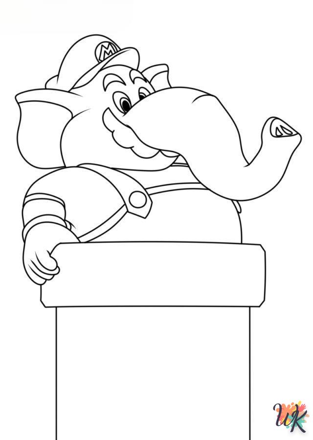 Dibujos para Colorear Elephant Mario 3