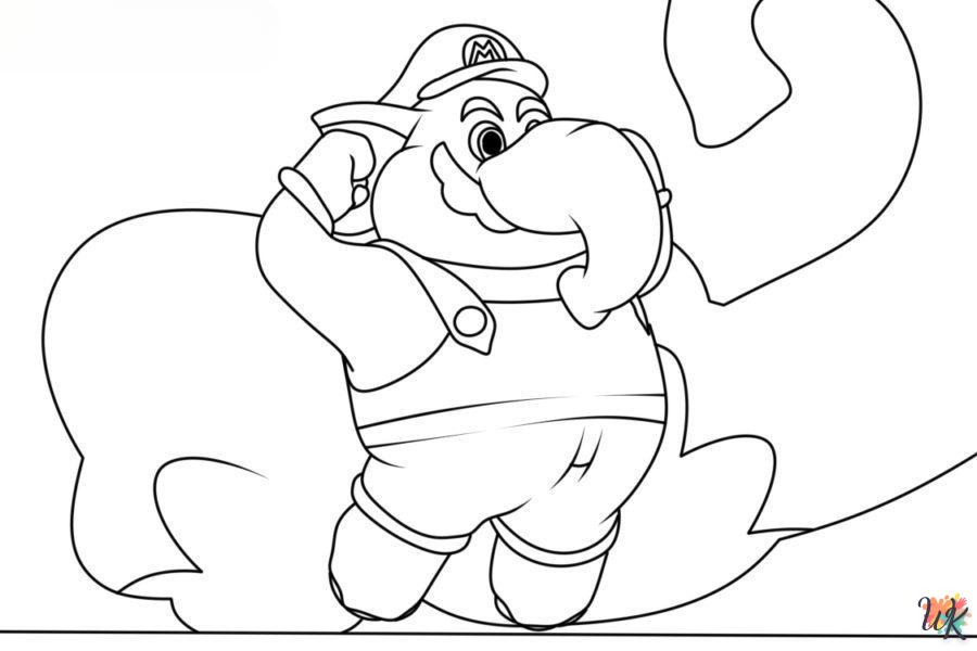 Dibujos para Colorear Elephant Mario 4