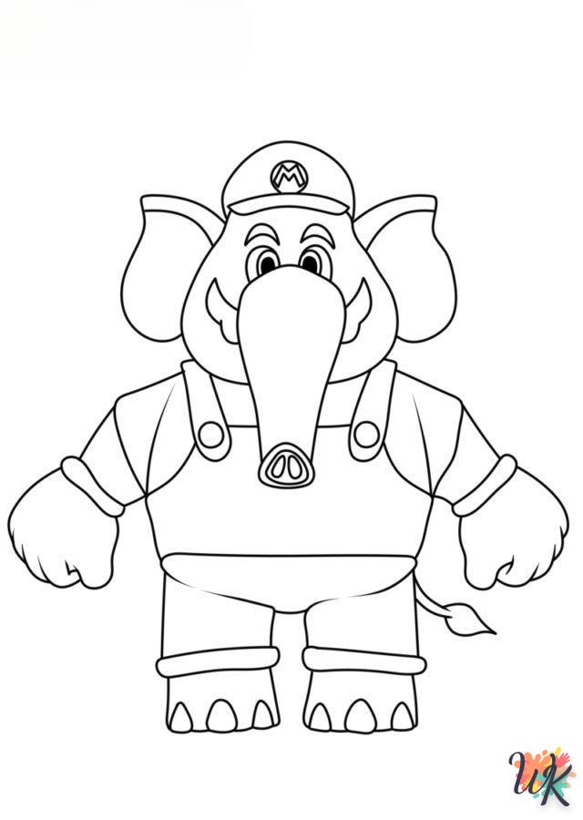 Dibujos para Colorear Elephant Mario 5