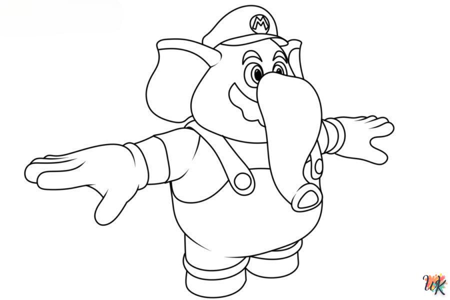 Dibujos para Colorear Elephant Mario 9