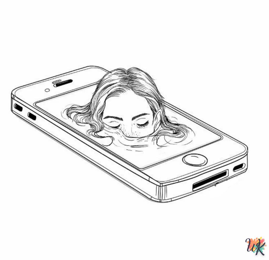 Dibujos para Colorear IPhone 16