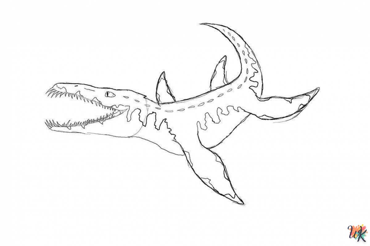 Dibujos para Colorear Mosasaurus 11