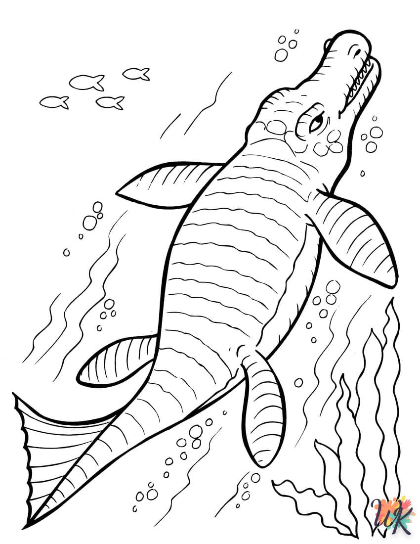 Dibujos para Colorear Mosasaurus 17