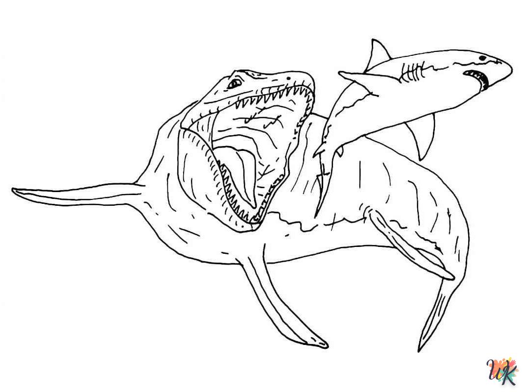 Dibujos para Colorear Mosasaurus 20