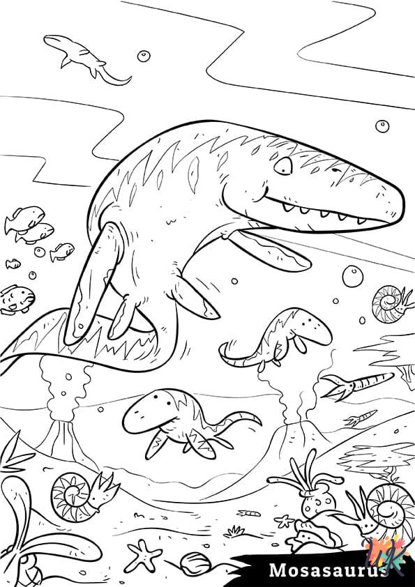 Dibujos para Colorear Mosasaurus 26