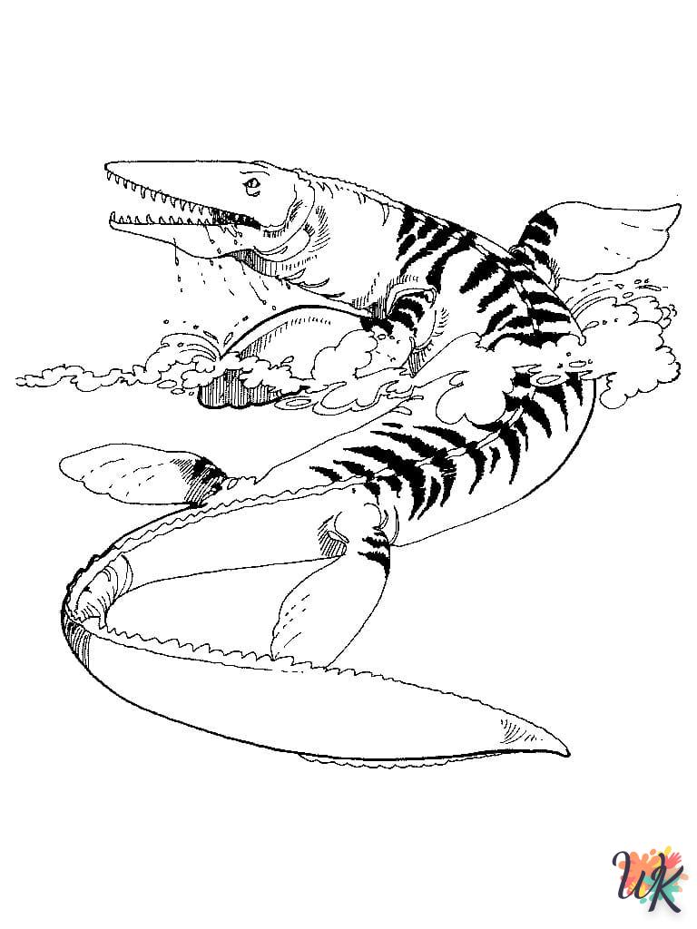 Dibujos para Colorear Mosasaurus 27