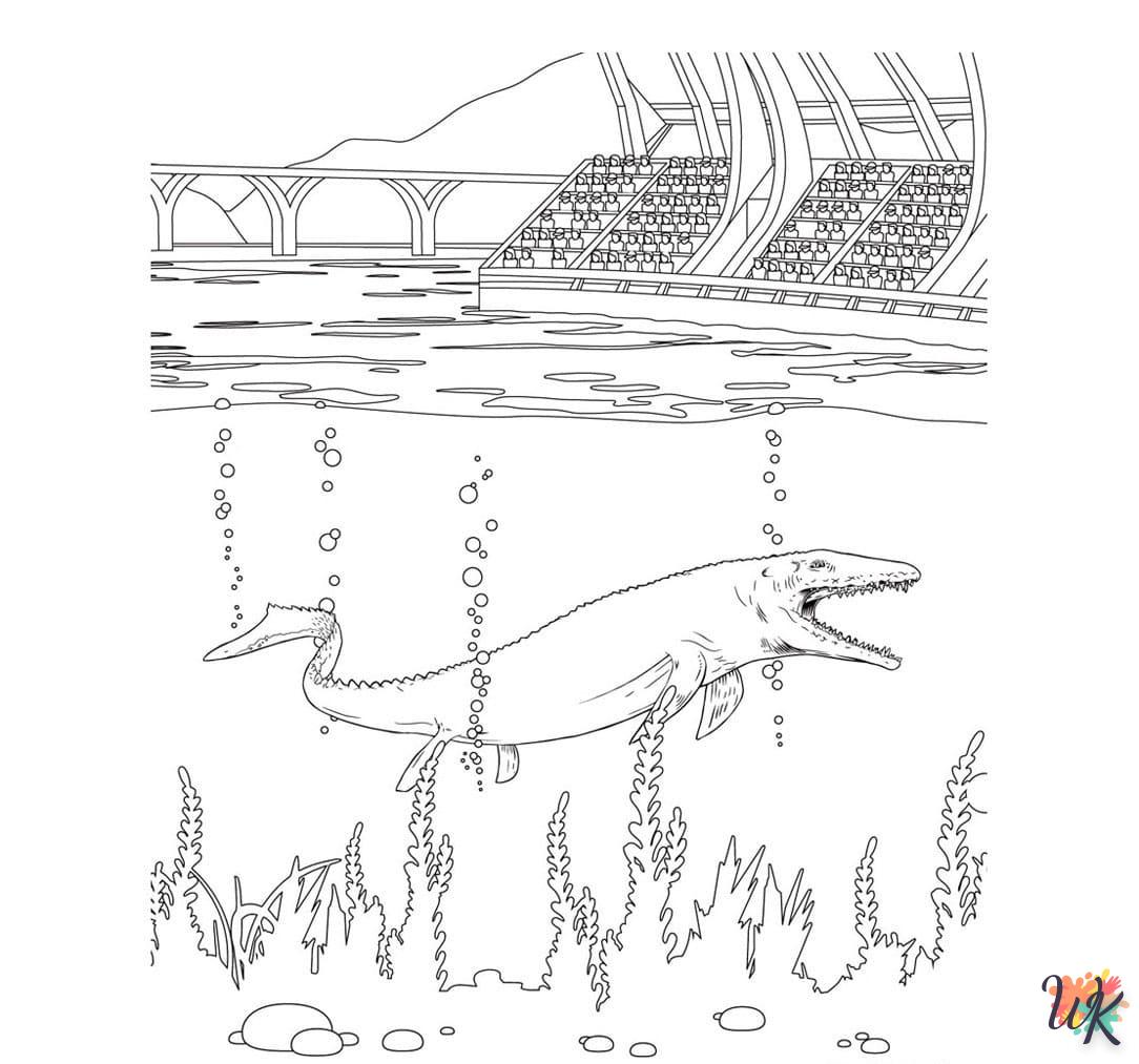 Dibujos para Colorear Mosasaurus 37